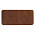 Шеврон Rectangle Smooth Leather размер 60*30 мм, коричневый, со скругленными углами_коричневый