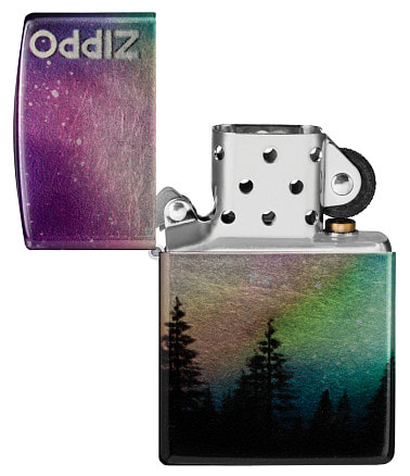 Зажигалка ZIPPO Colorful Sky с покрытием 540 Tumbled Chrome, латунь/сталь, разно