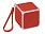 Портативная колонка Cube с подсветкой, красный_КРАСНЫЙ