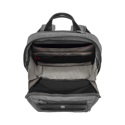 Рюкзак VICTORINOX Architecture Urban2 City Backpack 14'', серый, полиэстер / кожа, 30x19x42 см, 17 л
