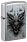 Зажигалка ZIPPO Dragon Design с покрытием Linen Weave, латунь/сталь, серебристая, 38x13x57 мм_СЕРЕБРИСТЫЙ