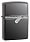 Зажигалка ZIPPO Classic с покрытием Black Ice ®, латунь/сталь, чёрная, глянцевая, 38x13x57 мм_СЕРЕБРИСТЫЙ