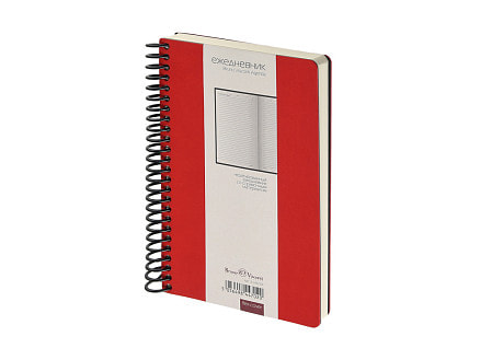 Ежедневник недатированный на спирали А5 Agenda, красный (Р)