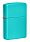 Зажигалка ZIPPO Classic с покрытием Flat Turquoise, латунь/сталь, бирюзовая, глянцевая, 38x13x57 мм_СИНИЙ