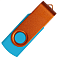 Флеш накопитель USB 2.0 Twister Сolor Mix 16GB, пластик Софт Тач/металл, голубой/оранжевый small_img_2