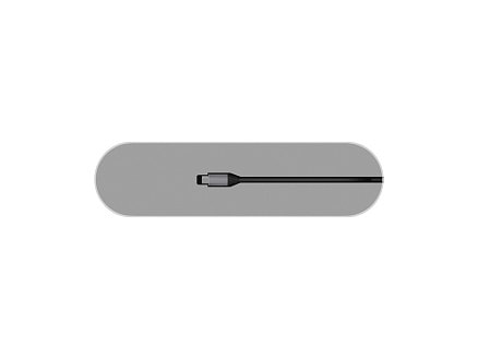 Хаб USB Type-C 3.0 для ноутбуков Falcon, серый