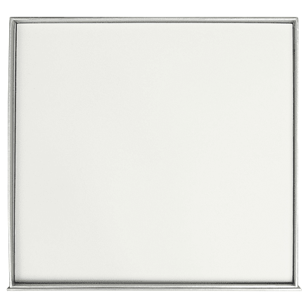 Подарочная коробка, размер 29,7*28,0*4,5 см, Solution Prestige Magnum Linen с магнитным клапаном под индивидуальную вырубку, серебристая, с бежевым ложементом