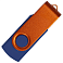 Флеш накопитель USB 2.0 Twister Сolor Mix 16GB, пластик Софт Тач/металл, темно-синий/оранжевый small_img_2