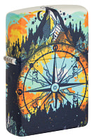 Зажигалка ZIPPO Compass с покрытием Glow In The Dark Green, латунь/сталь, разно