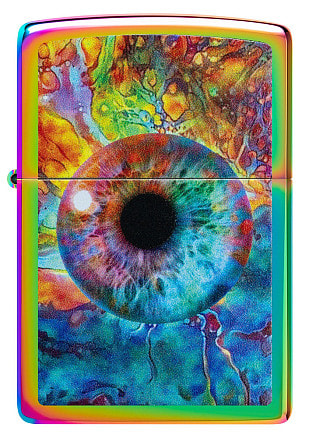 Зажигалка ZIPPO Spacey Eye с покрытием Multi Color, латунь/сталь, разно