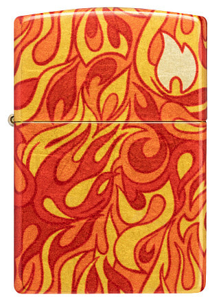 Зажигалка ZIPPO Fire с покрытием 540 Tumbled Brass, латунь/сталь, разно