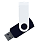 Флеш накопитель USB 2.0 Twister Сolor Mix 16GB, пластик Софт Тач/металл, черный/белый_ЧЕРНЫЙ 7