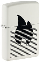 Зажигалка Zippo Flame Gradient Design с покрытием White Matte, латунь/сталь, белая, матовая, 38x13x57 мм