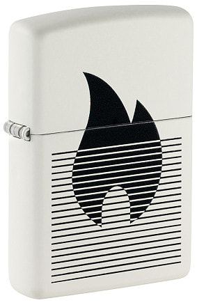 Зажигалка Zippo Flame Gradient Design с покрытием White Matte, латунь/сталь, белая, матовая, 38x13x57 мм