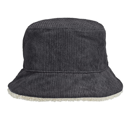 Панама женская BUCKET 2IN1, т.сер./бежевый ,S/M,100% полиэстер; подкл шерпа 100% полиэстер, 420 г/м2