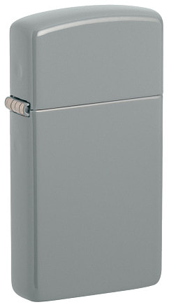 Зажигалка ZIPPO Slim® с покрытием Flat Grey, латунь/сталь, серая, глянцевая, 29x10x60 мм