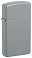 Зажигалка ZIPPO Slim® с покрытием Flat Grey, латунь/сталь, серая, глянцевая, 29x10x60 мм small_img_1