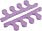 Разделители Dewal Beauty для пальцев фиолетовые, 13,3 x 4,2 x0,8 см 1 пар_ФИОЛЕТОВЫЙ-13A