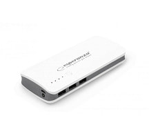 Портативное зарядное устройство Esperanza Radium, пластик, белый/серый, 8000 mAh