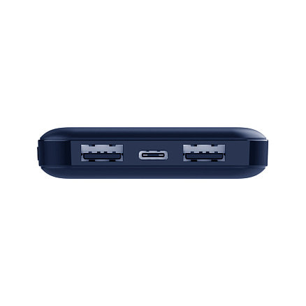 Внешний аккумулятор (powerbank) «Amper», 10 000 mAH, 5V 2.0 A, темно-синий