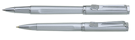 Набор Pierre Cardin PEN&PEN: ручка шариковая + роллер, серебристый. Упаковка Е