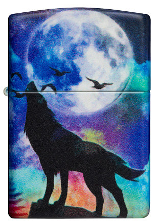 Зажигалка ZIPPO Wolf Design с покрытием 540 Matte, латунь/сталь, разно