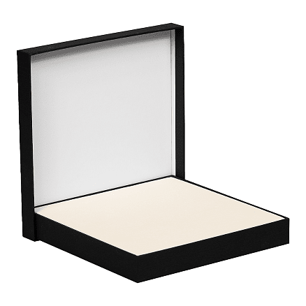 Коробка подарочная, размер 18*18*2 см, Solution Superior Linen, черная, бежевый ложемент под индивидуальную вырубку