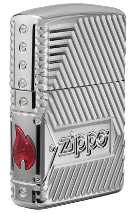 Зажигалка ZIPPO Armor® с покрытием High Polish Chrome, латунь/сталь, серебристая, 38x13x57 мм