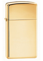 Зажигалка ZIPPO Slim® с покрытием High Polish Brass, латунь/сталь, золотистая, 29x10x60 мм