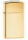 Зажигалка ZIPPO Slim® с покрытием High Polish Brass, латунь/сталь, золотистая, 29x10x60 мм small_img_1