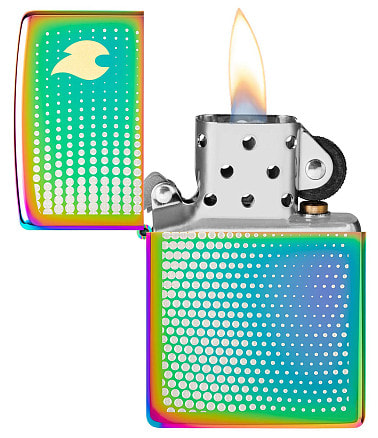 Зажигалка ZIPPO Dot Matrix с покрытием Multi Color, латунь/сталь, разно