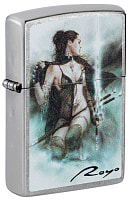 Зажигалка ZIPPO Luis Royo с покрытием Street Chrome, латунь/сталь, серебристая, 38x13x57 мм