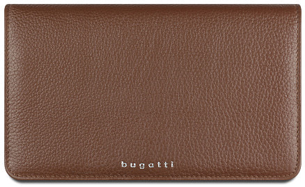 Кошелёк женский BUGATTI Lady Top, коньячный, натуральная воловья кожа, 19,5х2х11,2 см