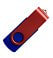 Флеш накопитель USB 2.0 Twister 16GB, пластик Софт Тач/металл, синий/красный small_img_1
