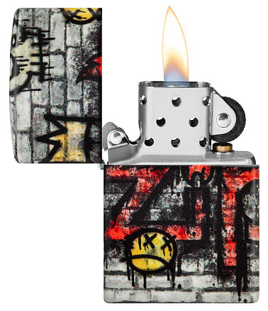 Зажигалка ZIPPO Graffiti King с покрытием 540 Matte, латунь/сталь, разно