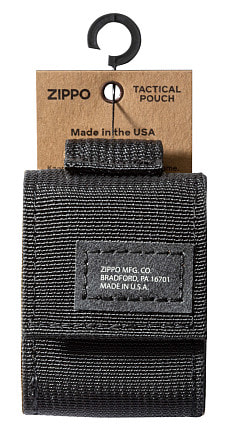 Чехол ZIPPO для широкой зажигалки,нейлон,с нейлоновым фиксатором на ремень, черный