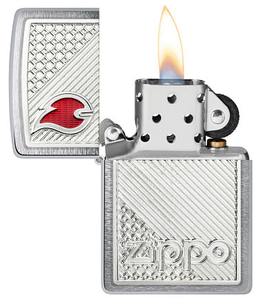 Зажигалка ZIPPO Classic с покрытием Brushed Chrome, латунь/сталь, серебристая, 38x13x57 мм