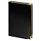 Ежедневник полудатированный Classic Pristine Gold А5, черный с золотом, с металлическими уголками, в твердой обложке с поролоном small_img_1