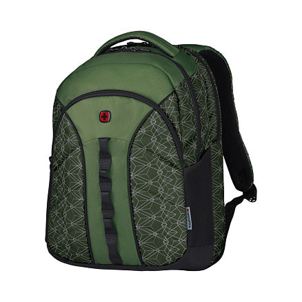 Рюкзак WENGER Sun 16'', зеленый со светоотражающим принтом, полиэстер, 35x27x47 см, 27 л
