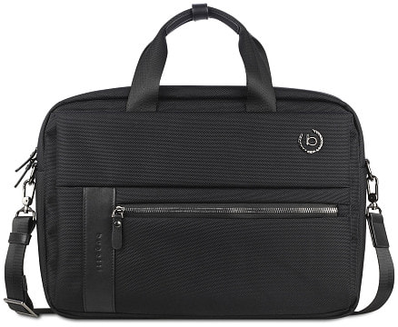 Портфель мужской BUGATTI Nero 15'', чёрный, нейлон 1680D/кожа, 42х10х30 см