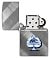 Зажигалка ZIPPO Gleaming Spade Design с покрытием Diagonal Weave, латунь/сталь, серебристая, матовая, 38x13x57 мм small_img_4