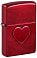 Зажигалка ZIPPO Stamped Heart Design с покрытием Candy Apple Red™, латунь/сталь,красная,глянцевая, 38x13x57мм small_img_1