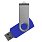 Флеш накопитель USB 2.0 Twister Сolor Mix 16GB, пластик Софт Тач/металл, синий/серебристый_СИНИЙ 6