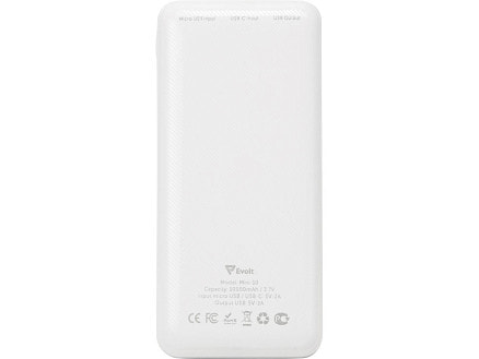 Внешний аккумулятор Evolt Mini-10, 10000 mAh, белый (P)