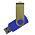 Флеш накопитель USB 2.0 Twister Сolor Mix 16GB, пластик Софт Тач/металл, синий/оливковый_синий 11