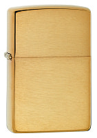 Зажигалка ZIPPO с покрытием Brushed Brass, латунь/сталь, золотистая, матовая, 38x13x57 мм