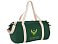 Хлопковая сумка Barrel Duffel, зеленый/бежевый small_img_4