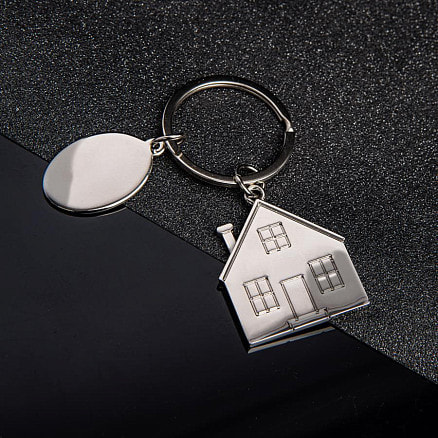 Брелок SILV HOME; 3,97 x 3,3 x 0,3 см; металл
