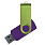 Флеш накопитель USB 2.0 Twister Сolor Mix 16GB, пластик Софт Тач/металл, фиолетовый/светло-зеленый_ФИОЛЕТОВЫЙ 10