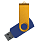 Флеш накопитель USB 2.0 Twister Сolor Mix 16GB, пластик Софт Тач/металл, темно-синий/желтый_ТЕМНО-СИНИЙ 2